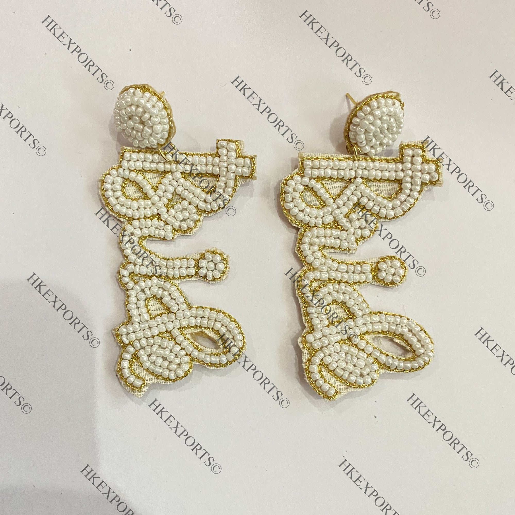 Sparkling Bridal Beaded Earrings Handcrafted Beauty for Your Big Day