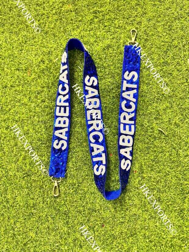 Blue & White Gameday Sequin Strap