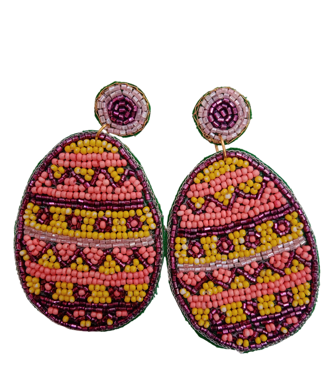 Egg-stravagant Egg Hunt: Colorful Beaded Dangle Earrings - Handcrafted Springtime Delights