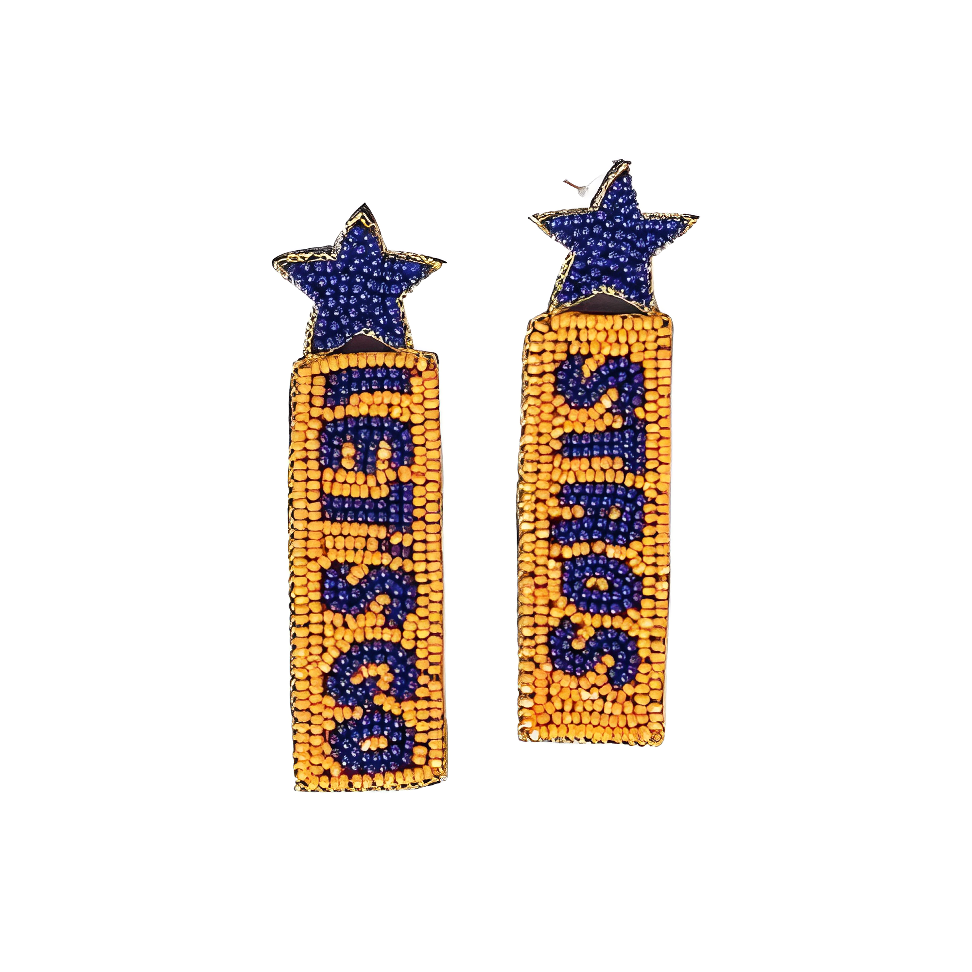 Astros Gameday Beaded Earrings – Hit a Style Home Run with Team Spirit!