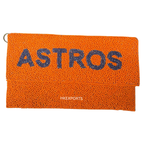 Astros Orange Gameday Beaded Purse