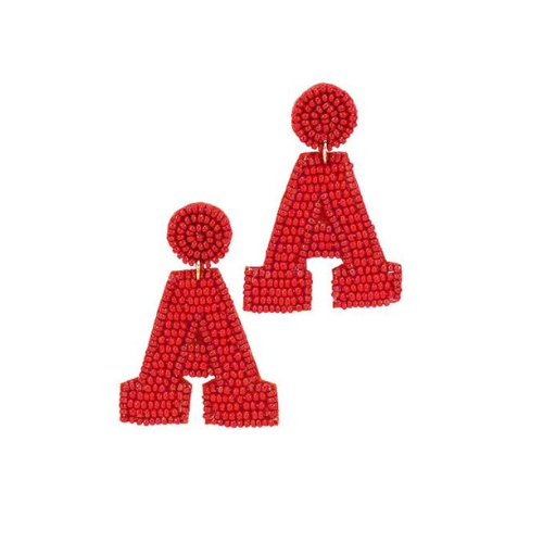 Spirited Crimson Tide Gameday Beaded Earrings – Show Your Alabama Pride