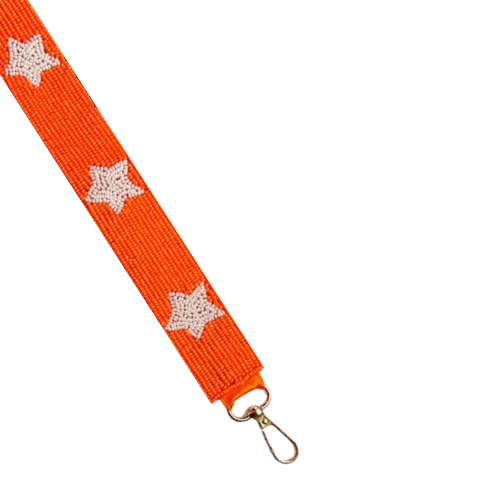 Vibrant Orange Navy Pink Gameday Beaded Purse Strap: Stylish Fan Accessory
