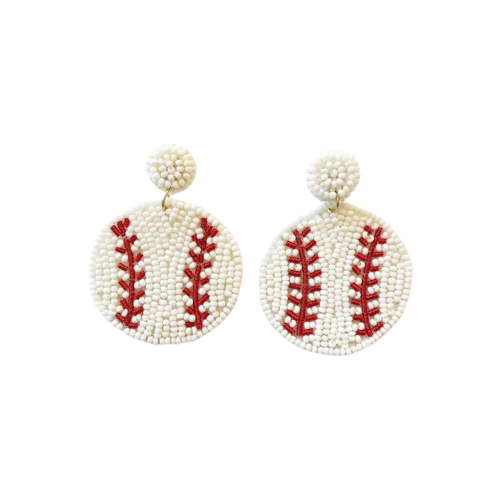 Baseball Gameday Beaded Earrings: Show Your Team Spirit
