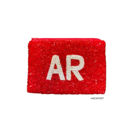 Arkansas Gameday Beaded Coin Purse - Razorbacks Fan Essentials, Handcrafted Accessories