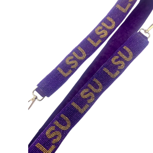 LSU Gameday Beaded Purse Strap: Show Your Tiger Spirit in Style!