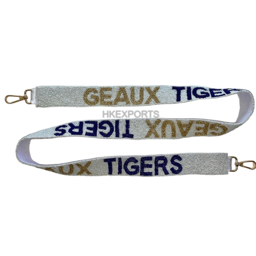 Tiger Spirit in Style: LSU Beaded Purse Straps for Louisiana State University Football Fans