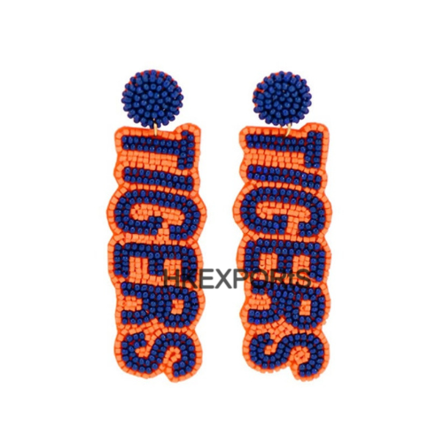 Clemson Tigers Gameday Beaded Earrings: Flaunt Your Team Pride with Stylish Accessories!