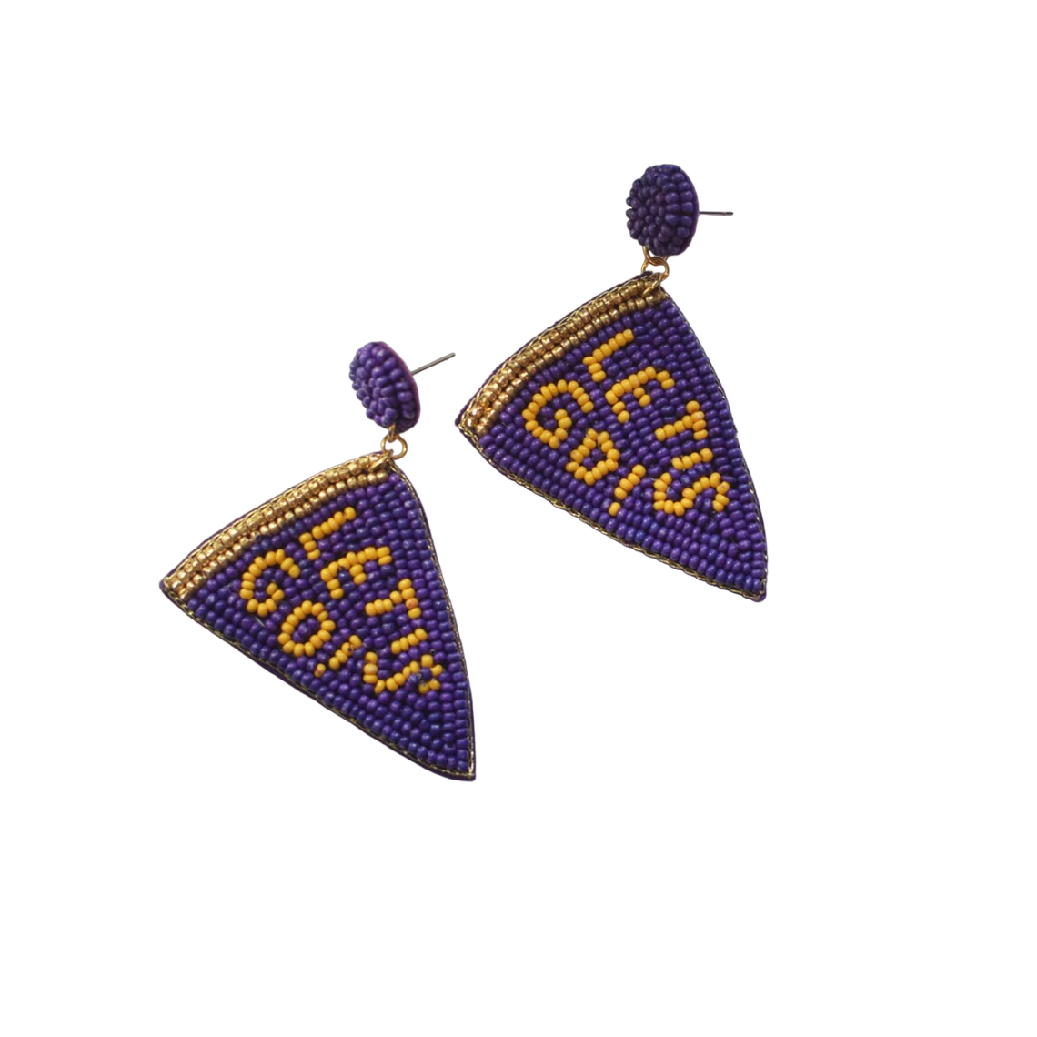 Let's Go Gameday Sparkle: Handcrafted Beaded Earrings for True Fans
