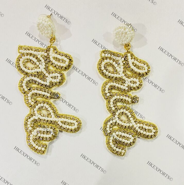Handcrafted Bride Beaded Earrings for Unforgettable Wedding Moments