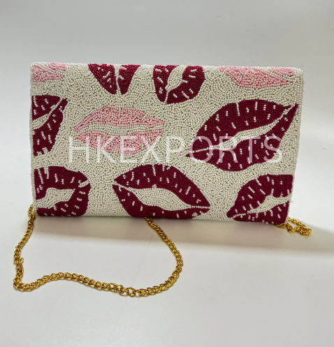 Love-Struck Elegance: Valentine's Day Special Beaded Purse - A Heartfelt Statement of Style and Romance