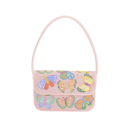 Butterfly Tropical Shoulder Beaded Bag