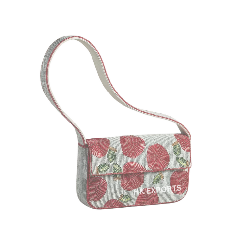 Beaded Apple Bag Beaded Shoulder Bag Boho Beaded Bag