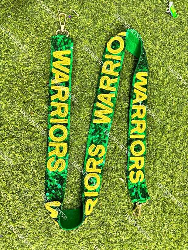 Green & Yellow Gameday Sequin Strap