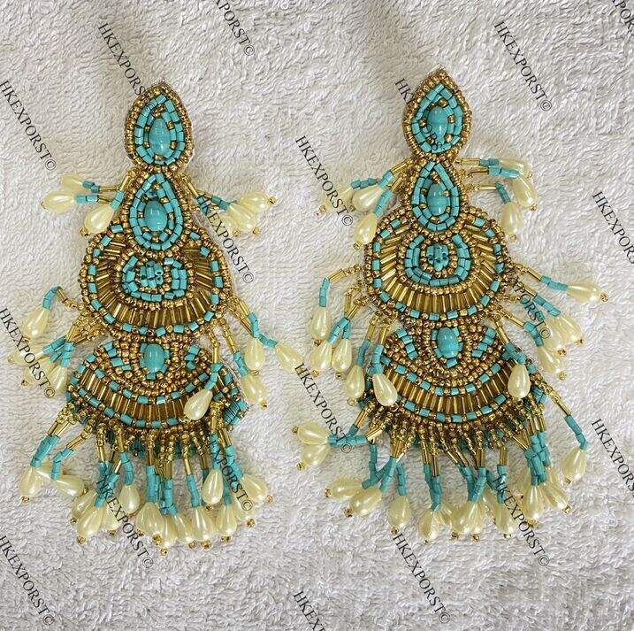 Bohemian Multicolor Beaded Earrings Handcrafted Jewelry