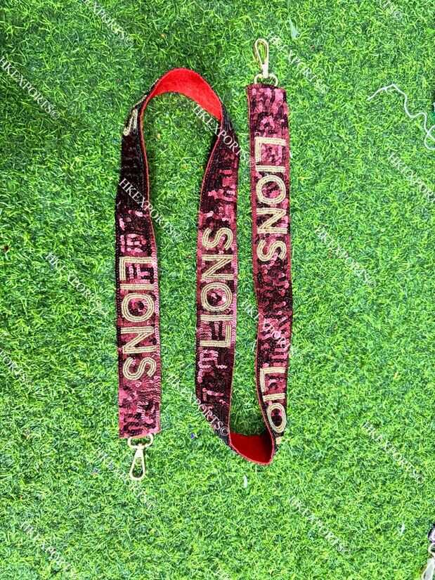 Maroon & Gold LIONS Gameday Sequin Strap