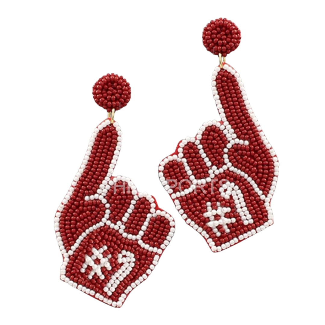 University of Alabama Roll Tide Beaded Earrings: Stylish Team Spirit for Crimson Tide Fans