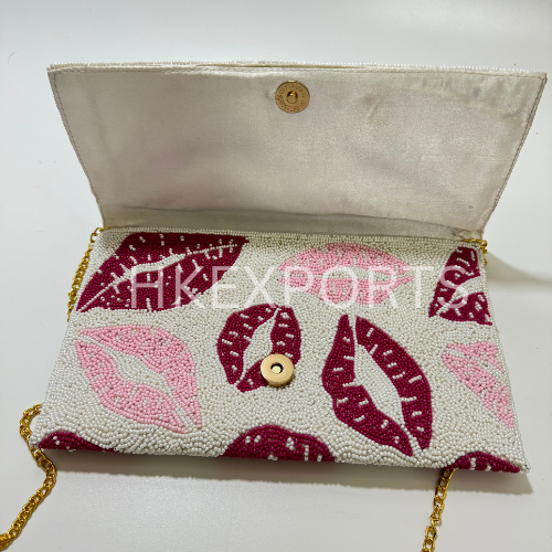 Love-Struck Elegance: Valentine's Day Special Beaded Purse - A Heartfelt Statement of Style and Romance