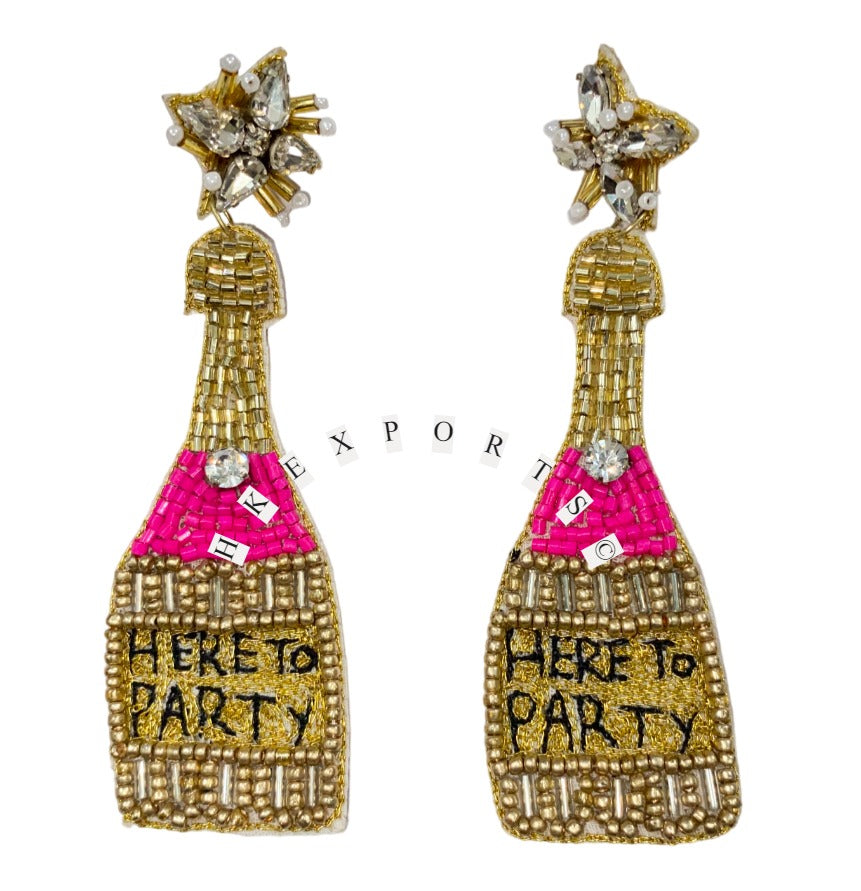 Here To Party Birthday Beaded Earrings