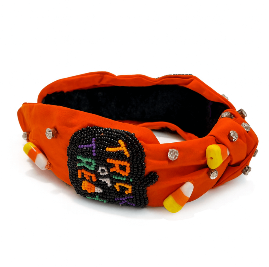 Trick and Treat Halloween Beaded Headband