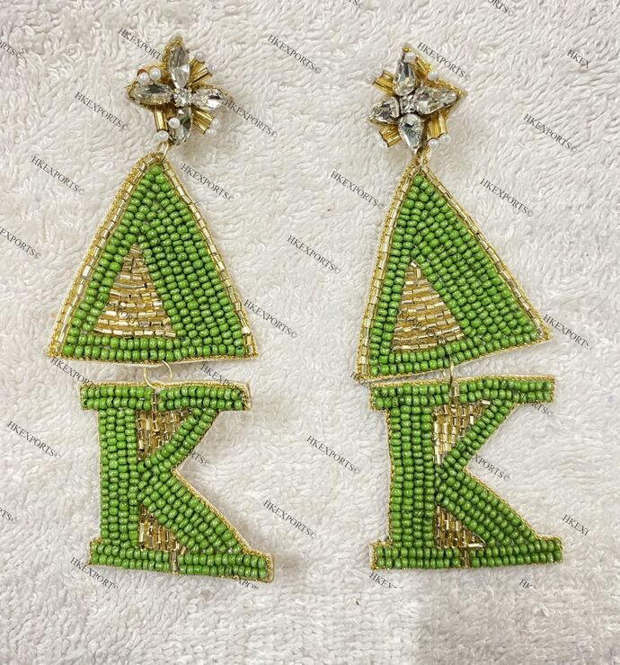 Elegant Handcrafted Greek Beaded Earrings