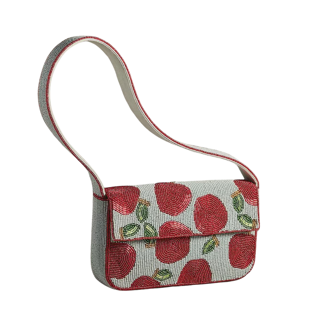 Beaded Apple Bag Beaded Shoulder Bag Boho Beaded Bag