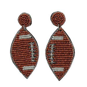NOLES Gameday Beaded Earrings - Flaunt Your Team Spirit with Elegant Garnet and Gold Accessories