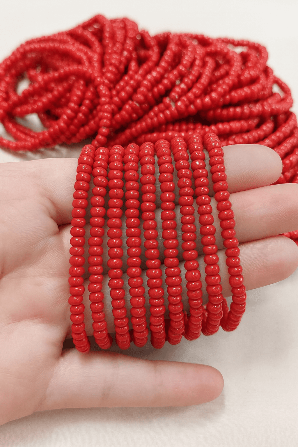 Elegant Maroon Red Beaded Bracelet