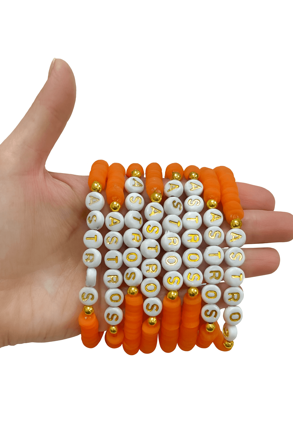 astros-orange-beaded-bracelet