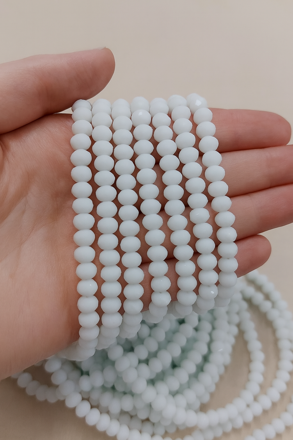 Classic White Beaded Bracelet