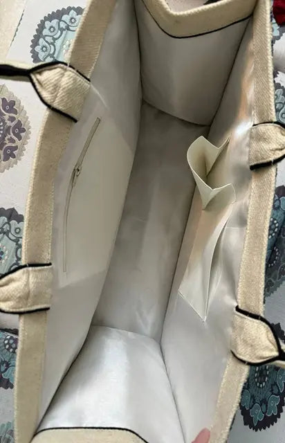 Handcrafted Beach Vibes Beaded Tote Bag