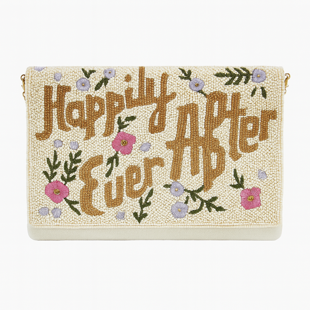 Happily Ever After Beaded Purse, Bridal Clutch