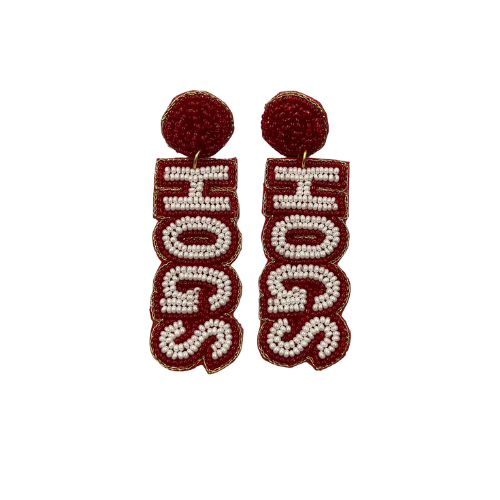 HOGS Gameday Beaded Earrings - Stylish Fan Gear for Dedicated Supporters!