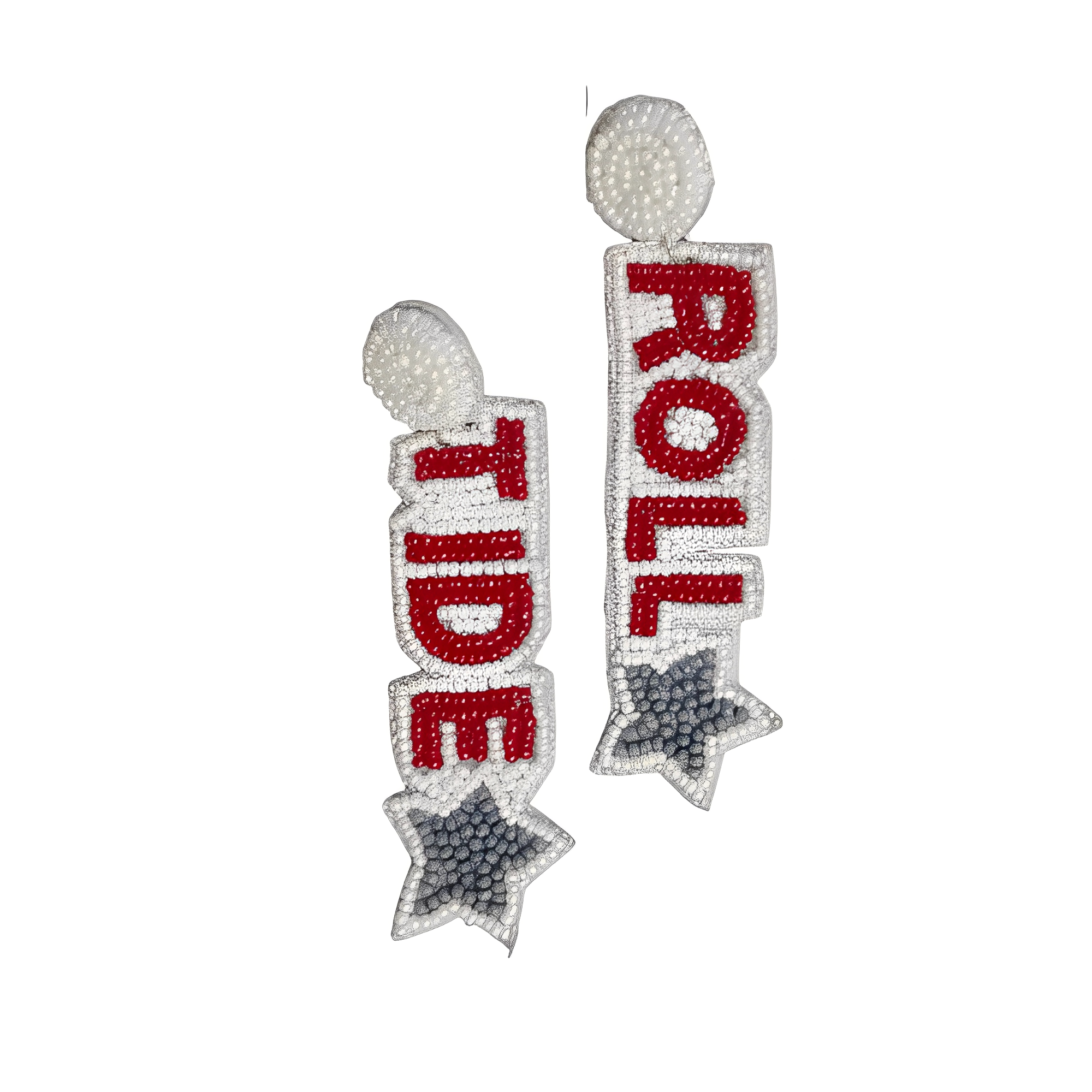 Roll Tide Gameday Beaded Earrings - Show Your Crimson Tide Pride!
