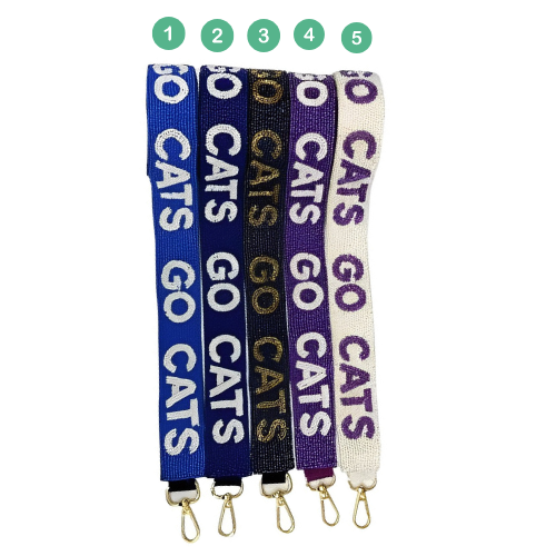 University of Kentucky Go CATS Handmade Beaded Purse Strap - Show Your Team Spirit in Style