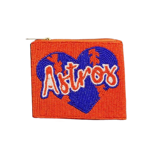 Shine with Team Pride: ASTROS Gameday Beaded Purse - Stylish Houston Astros Fan Accessory