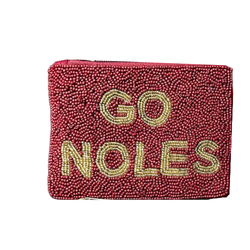 Chic 'Go Noles' Gameday Beaded Coin Purse - Elevate Your Seminole Spirit in Style