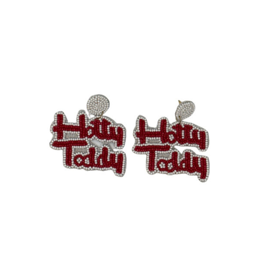 Ole Miss Rebels Hotty Toddy Gameday Beaded Earrings - Stylish Fan Jewelry for Game Days