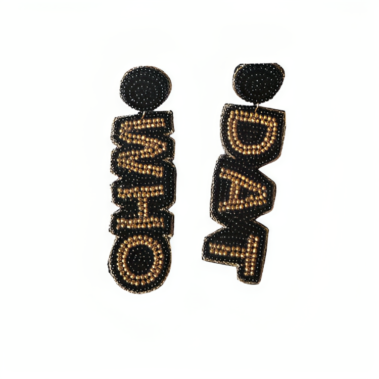 WHO DAT Gameday Beaded Earrings: Show Your Saints Spirit in Style