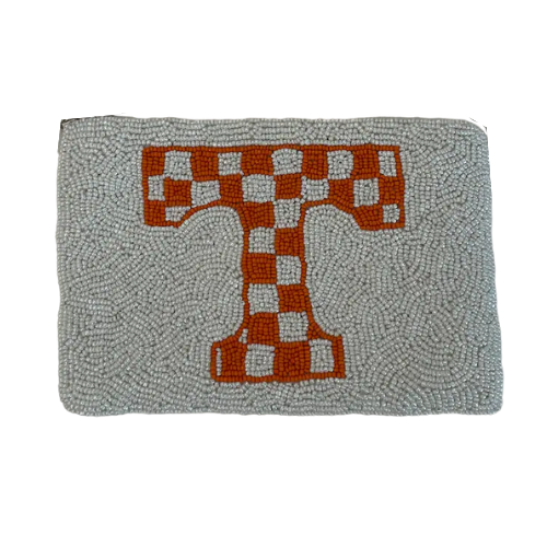 University of Tennessee Football Gameday Beaded Coin Purse - Stylish Mini Bag with UT Vols Team Pride for Fanatic Game Day Fashion