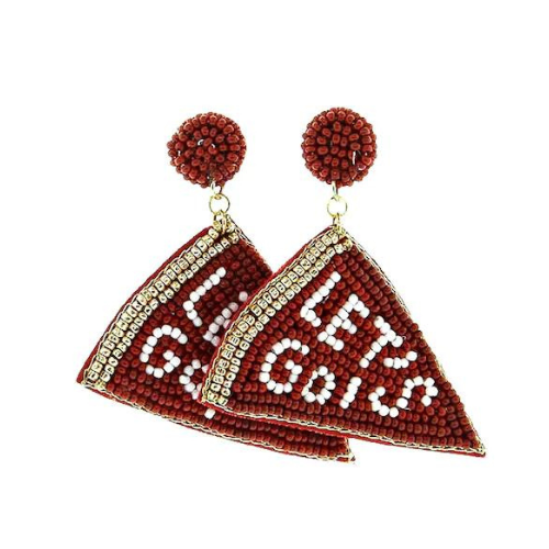 Spirited Crimson Tide Gameday Beaded Earrings – Show Your Alabama Pride