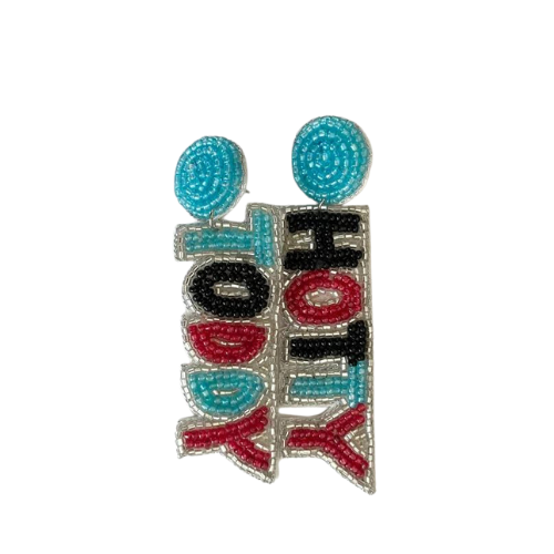 Hotty Toddy Gameday Beaded Earrings – Flaunt Your Ole Miss Spirit with Elegance