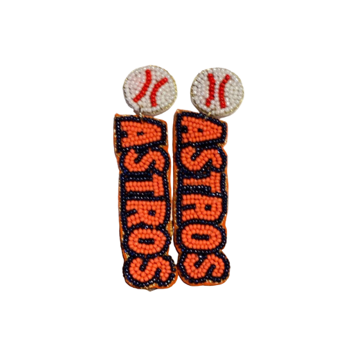 Houston Astros Gameday Beaded Earrings - Show Your Astros Pride!