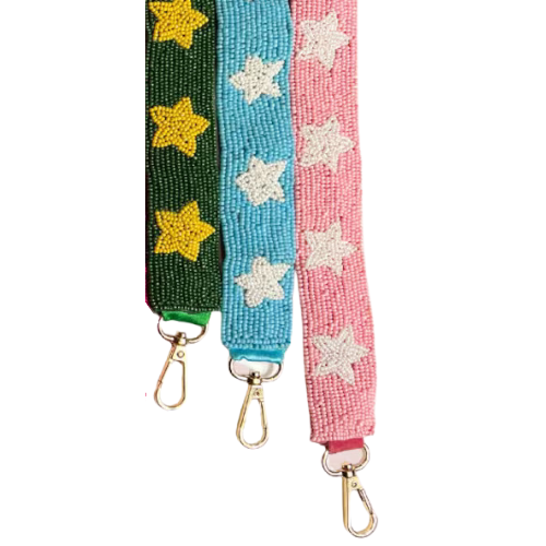 Dynamic Green, Light Blue & Light Pink Gameday Beaded Purse Strap: Elevate Your Fan Fashion