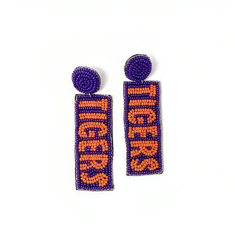 LSU Tigers Gameday Beaded Earrings - Stylish Fan Jewelry for Game Days