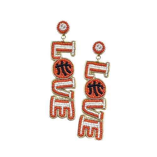 Basketball Frenzy Gameday Beaded Earrings – Flaunt Your Love for the Game