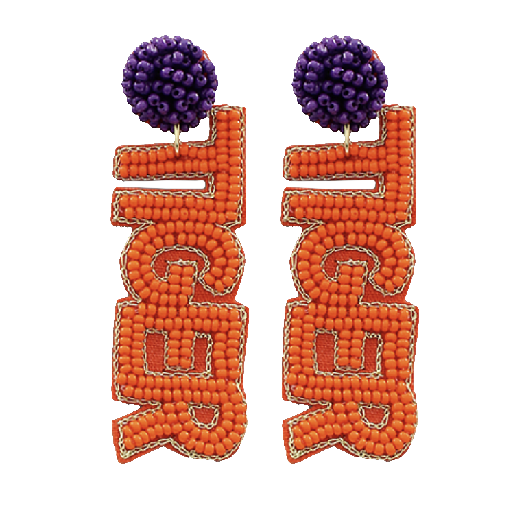 Go Tigers Gameday Beaded Earrings: Show Your Spirit in Style