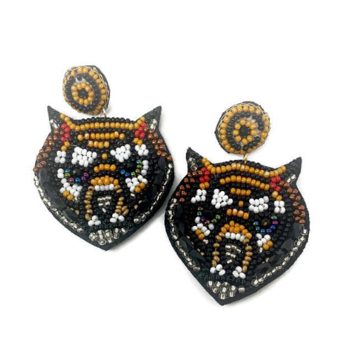 Missouri University Tiger Beaded Earrings: Roar with Tiger Pride