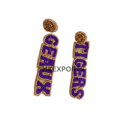 Bold and Beautiful: Geaux Tigers Earrings - Show Your LSU Spirit in Style!