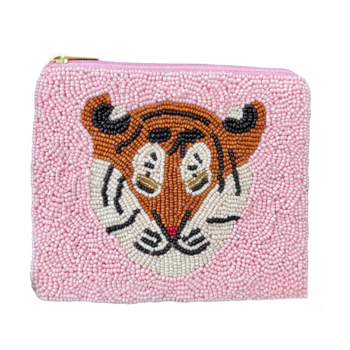 LSU Geaux Tigers Beaded Coin Purse/Pouch